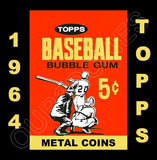 1964 Topps Baseball Coins Custom Made Album Binder 3 Sizes - 3510