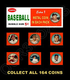 1964 Topps Baseball Coins Custom Made Album Binder Inserts 3 Sizes - 3511
