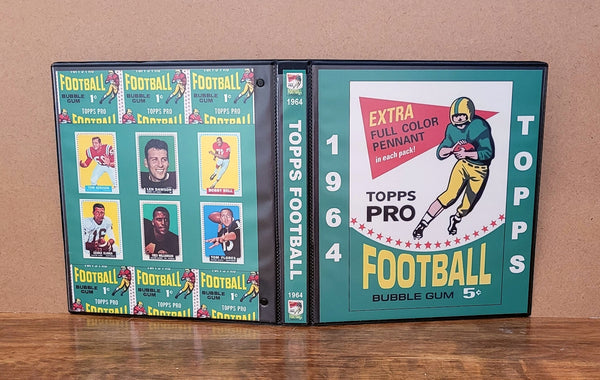 1964 Topps Football Cards Custom Made Album Binder Inserts 3 Sizes - 3513