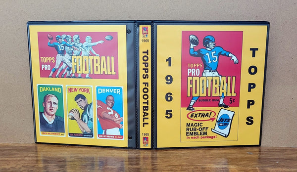 1965 Topps Football Cards Custom Made Album Binder Inserts 3 Sizes - 3521