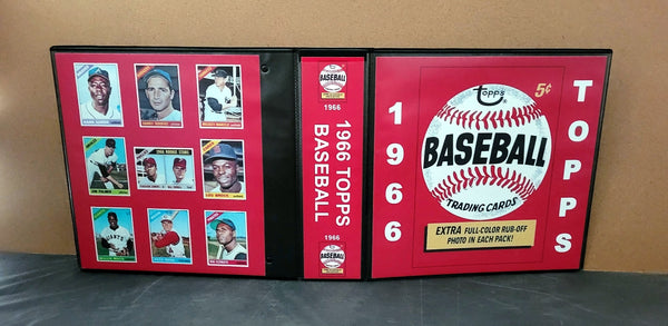baseball card book sleeves 1966 Topps Baseball Cards Custom Made Album Binder Inserts 3 Sizes