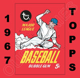 1967 Topps Baseball Cards Custom Made Album Binder Inserts 3 Sizes - 3533