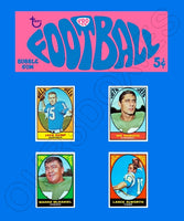 1967 Topps Football Cards Custom Made Album Binder Inserts 3 Sizes - 3535