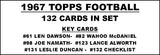 1967 Topps Football Cards Custom Made Album Binder 3 Sizes - 3534