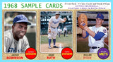 Ruth Robinson Ryan 1968 Topps Salesman Sample Panel Custom Card - 4716