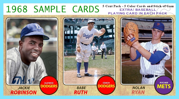 Ruth Robinson Ryan 1968 Topps Salesman Sample Panel Custom Card - 4716