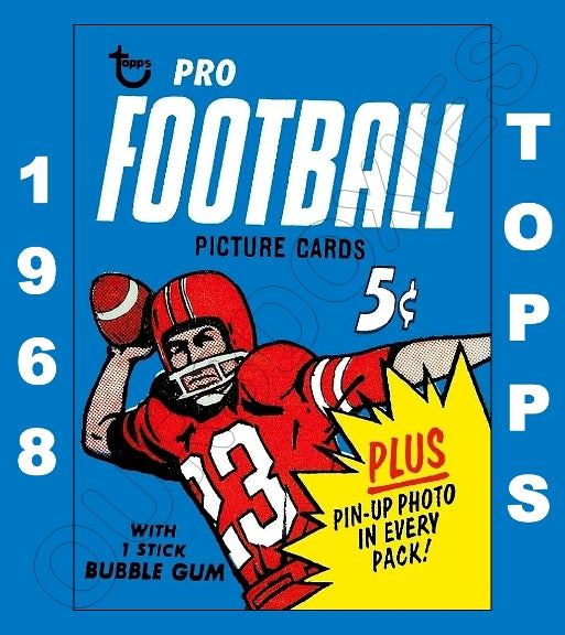 1968 Topps Football Cards Custom Made Album Binder Inserts 3 Sizes - 3 OUR3DOXIES 1968 Topps Football Cards Custom Made Album Binder Inserts 3 Sizes - 3 OUR3DOXIES
