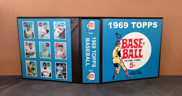 baseball card binder inserts 1969 Topps Baseball Cards Custom Made Album Binder Inserts 3 Sizes