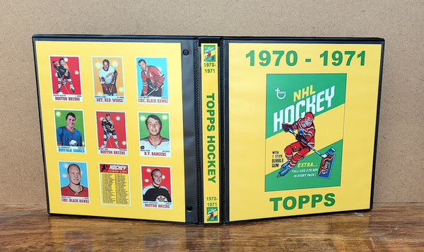 1970 Topps Hockey Cards Custom Made Album Binder Inserts 3 Sizes - 3553