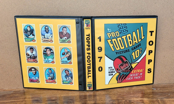 1970 Topps Football Cards Custom Made Album Binder Inserts 3 Sizes - 3549