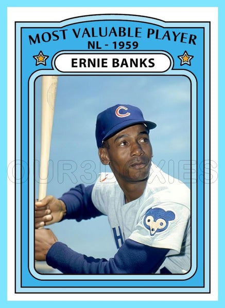 Ernie Banks MVP 1972 Topps Custom Card - 4732