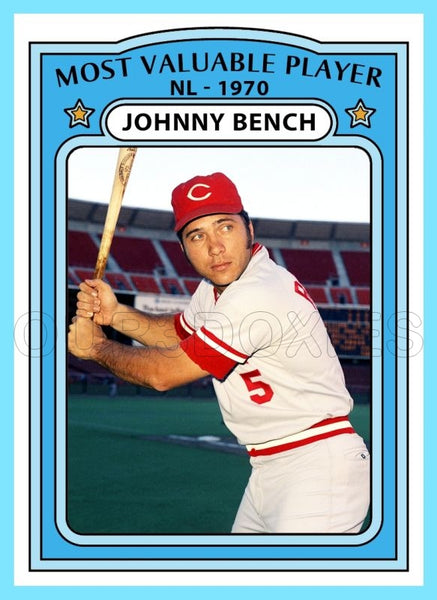 Jihnny Bench MVP 1972 Topps Custom Card - 4733