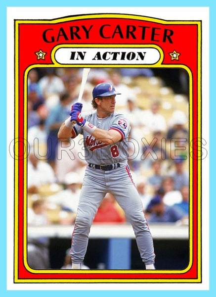 Gary Carter In Action 1972 Topps Custom Card - 4735