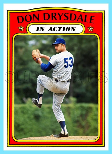 Don Drysdale In Action 1972 Topps Custom Card - 4738