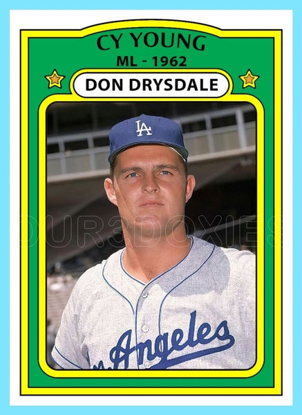 Don Drysdale Cy Young 1972 Topps Custom Card - 4739