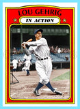 Lou Gehrig In Action 1972 Topps Custom Card - 4744