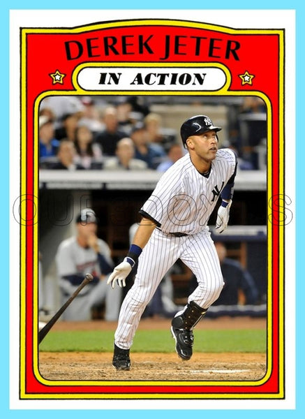 Derek Jeter In Action 1972 Topps Custom Card - 4748