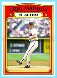 Greg Maddux In Action 1972 Topps Custom Card - 4751