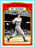 Stan Musial In Action 1972 Topps Custom Card - 4758
