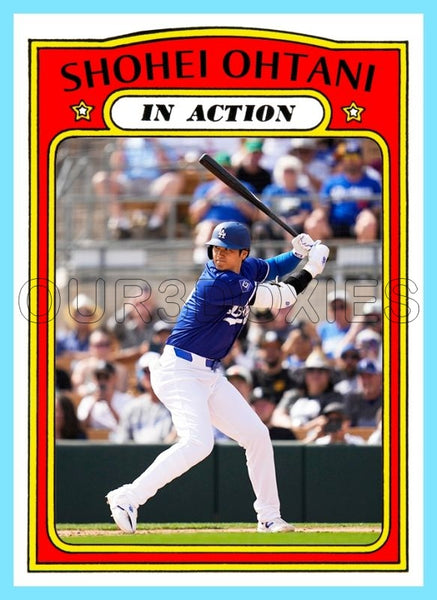 Shohei Ohtani In Action 1972 Topps Custom Card - 4759