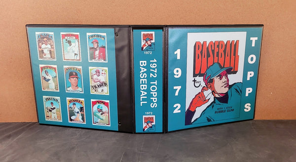 custom baseball card binder 1972 Topps Baseball Cards Custom Made Album Binder 3 Sizes