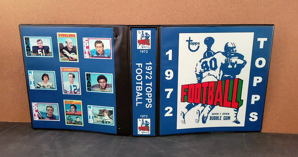 1972 Topps Football Cards Custom Made Album Binder Inserts 3 Sizes - 3565