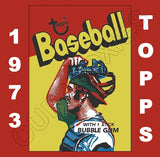 1973 Topps Baseball Cards Custom Made Album Binder Inserts 3 Sizes - 3569