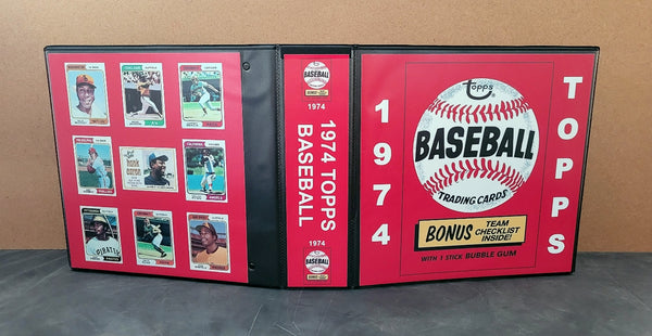 1974 Topps Baseball Cards Custom Made Album Binder Inserts 3 Sizes - 3573