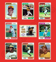 1974 Topps Baseball Cards Custom Made Album Binder Inserts 3 Sizes - 3573