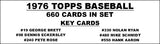 1976 Topps Baseball Cards Custom Made Album Binder 3 Sizes - 3576