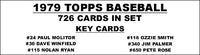 1979 Topps Baseball Cards Custom Made Album Binder 3 Sizes - 3586