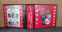 1981 Donruss Baseball Cards Custom Made Album Binder 3 Sizes - 3590