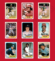 1981 Fleer Baseball Cards Custom Made Album Binder Inserts 3 Sizes - 3593