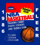 1986 Fleer Basketball Cards Custom Made Album Binder Inserts 3 Sizes - 3604
