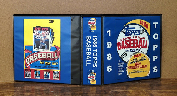 1986 Topps Baseball Cards Custom Made Album Binder 3 Sizes - 3605