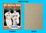Ted Williams Joe Dimaggio 1962 Topps Custom Card - 4283