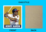Hank Aaron 1948 Leaf Custom Card - 3879