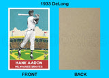 Hank Aaron 1933 DeLong Custom Card - 4617