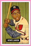 Hank Aaron 1951 Bowman Custom Card - 4008