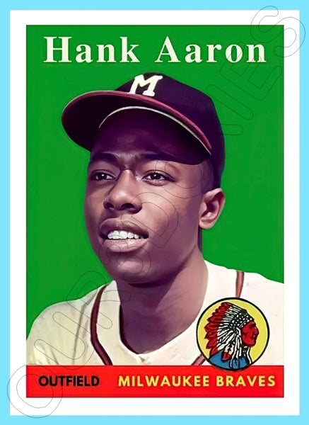 Hank Aaron 1958 Topps Custom Card - 4108