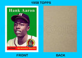 Hank Aaron 1958 Topps Custom Card - 4108
