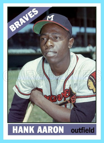 Hank Aaron 1966 Topps Custom Card - 4437