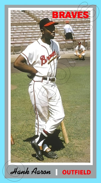 Hank Aaron 1970 Topps Tall Boy Custom Card - 4645