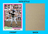 Hank Aaron 1978 Topps Custom Card - 4892