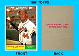 Hank Aaron 1961 Topps Reproduction Card - 4245