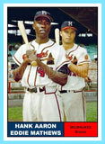 Hank Aaron Eddie Mathews 1961 Topps Custom Card - 4246