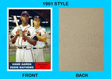 Hank Aaron Eddie Mathews 1961 Topps Custom Card - 4246