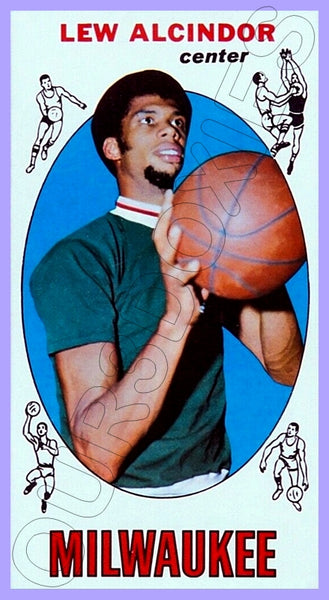 Lew Alcindor Jabbar 1969 Topps Tall Boy Reproduction Card - 4542