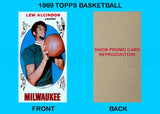 Lew Alcindor Jabbar 1969 Topps Tall Boy Reproduction Card - 4542