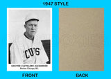 Grover Cleveland Alexander 1947 Tip Top Bread Custom Card - 3809